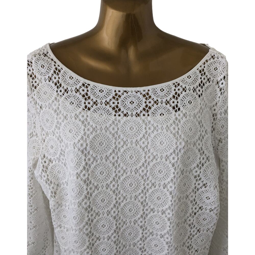 Lilly Pulitzer Sz L TOPANGA Resort White Lace Dress - Picture 4 of 7
